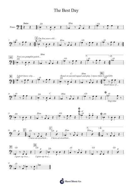 The Best Day Sheet Music by Edumymusic-Arr.Jesret