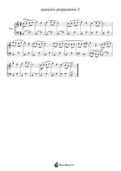 esercizio preparatorio 3 Musica per pianoforte di undefined - Arr.Twainsel