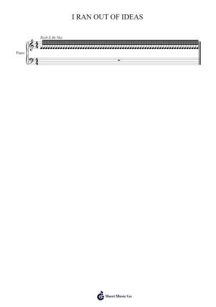 I RAN OUT OF IDEAS Sheet Music by Gishume Pago-Arr.Krisrol Petthew