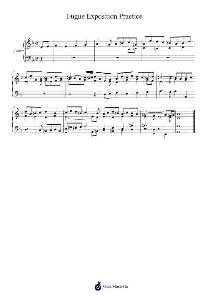 Fugue Exposition Practice Sheet Music by Eveken Dougloyd-Arr.Sawhy