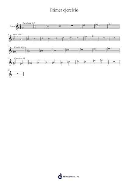 Primer ejercicio Sheet Music by Composer-Arr.Pritience