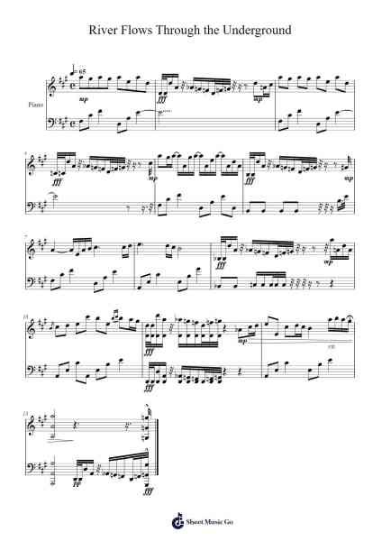 River Flows Through the Underground Sheet Music by Yiruma-Arr.Woodcie Budad