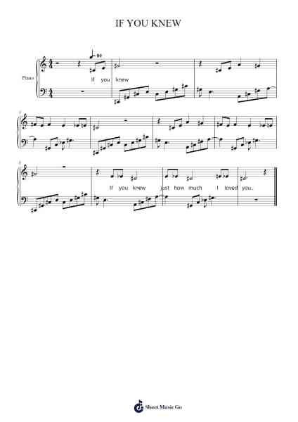IF YOU KNEW Sheet Music by Frednon Beckkiel-Arr.Mattvelt