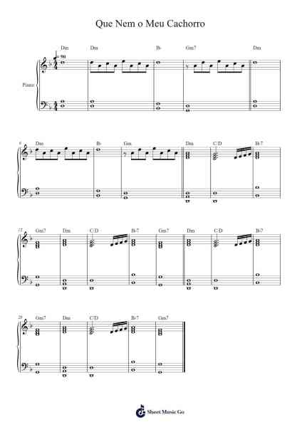 Que Nem o Meu Cachorro Sheet Music by Black Alien-Arr.Yorktie Phisopp
