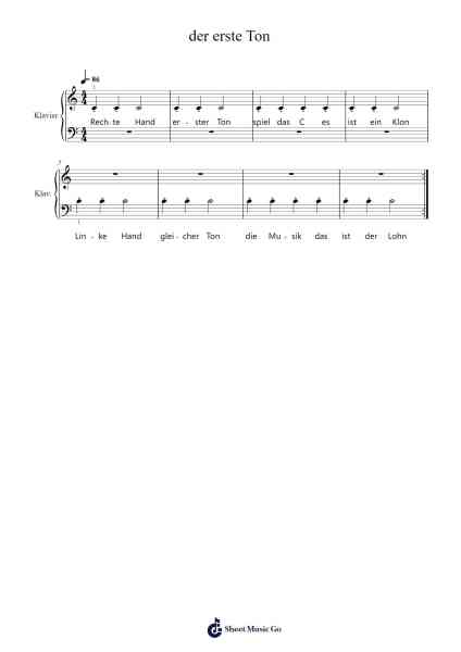 der erste Ton Sheet Music by Martin Senn-Arr.Stechill Argale