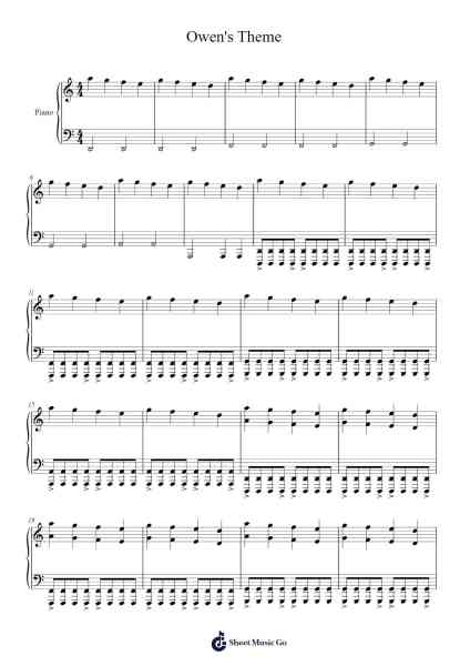 Owen's Theme Sheet Music by -Arr.Reyblume Poundtor