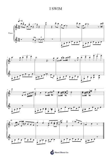 I SWIM Sheet Music by Malmar Hebuck-Arr.Mickmin