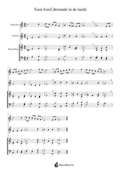 Toen Jozef droomde in de nacht Sheet Music by Jan Mul/Roel Sikkema-Arr.Frannence Harstowe