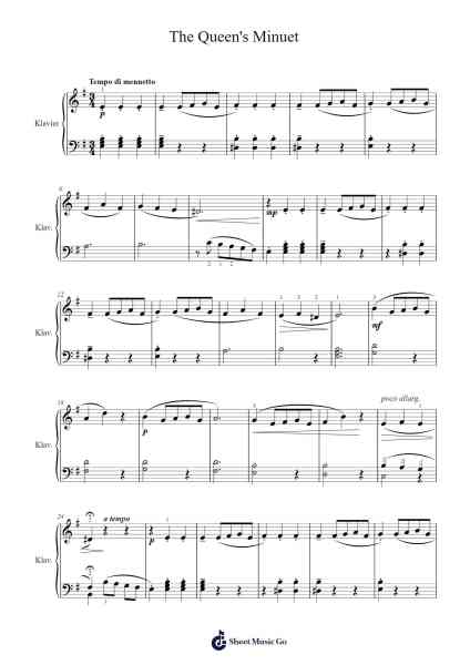The Queen's Minuet Sheet Music by William Gillock-Arr.Paggai Noelsay