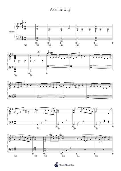 Ask Me Why Sheet Music by Joe Hisaishi-Arr.Faulkvan