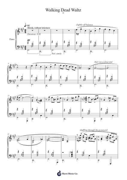 Class of '69 - II. Walking Dead Waltz Sheet Music by Donald W. Bacon-Arr.Tice Charsweet
