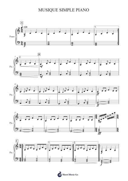 MUSIQUE SIMPLE PIANO Sheet Music by Maël EUGENE-Arr.Oisenwoolf