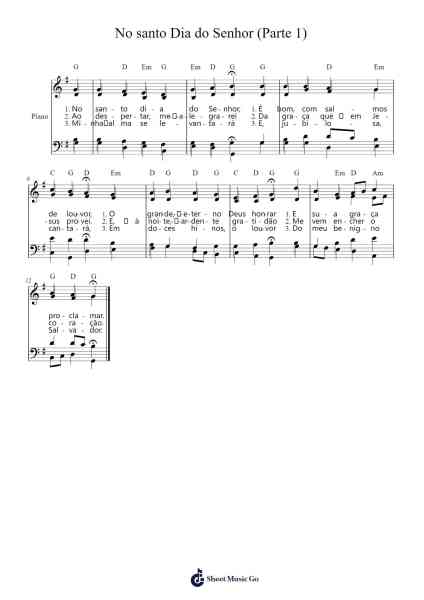 No santo Dia do Senhor (Parte 1) Sheet Music by Louis Bourgeois/Claude Goudimel-Arr.Ldad Jeanvan
