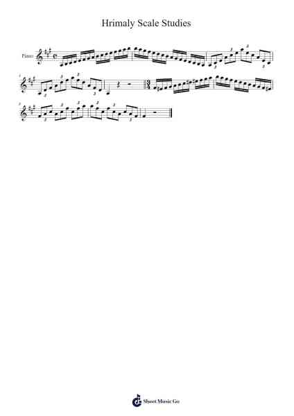 Hrimaly Scale Studies Sheet Music by undefined-Arr.Springgene