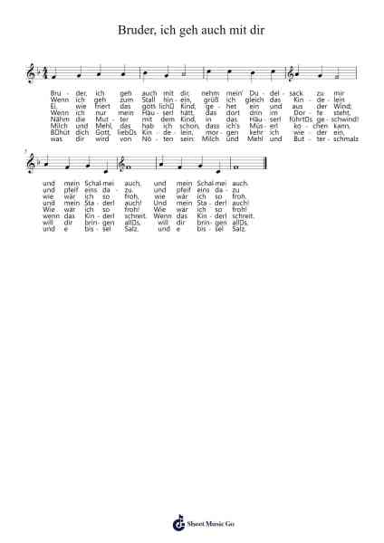 Bruder, ich geh auch mit dir Sheet Music by -Arr.Kingsmiah Burnekyle