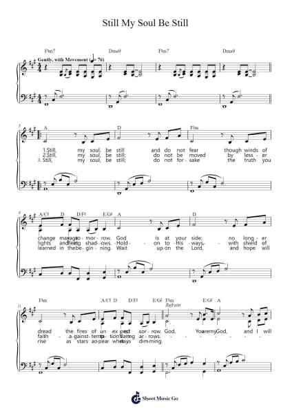Still My Soul Be Still Sheet Music by Keith and Kristyn Getty-Arr.Shirvien