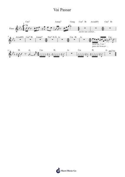 Vai Passar Sheet Music by Emjoe-Arr.Hartclife Joudrea