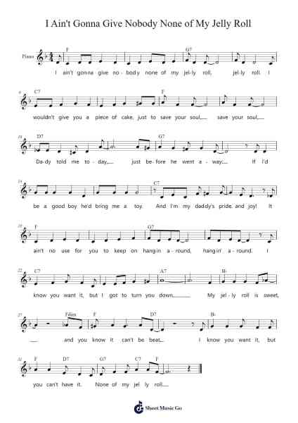 I Ain't Gonna Give Nobody None of My Jelly Roll Sheet Music by Spencer Williams-Arr.Wilhelker Croftsdrew
