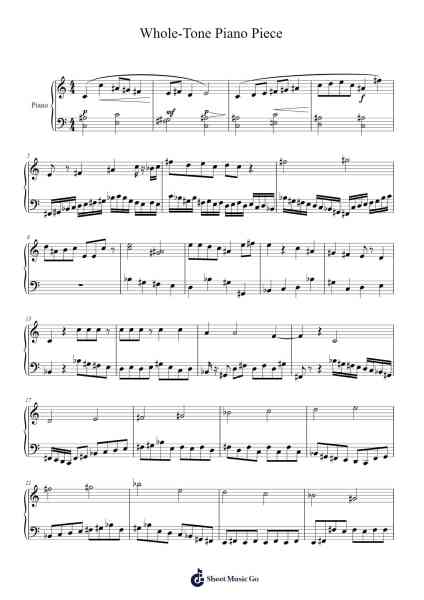 Whole-Tone Piano Piece Sheet Music by Victoria Bönström-Arr.Prittville Millbrian