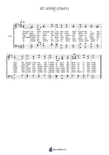 Though We Walk Through This Wilderness Sheet Music by William Croft-Arr.Manssaul Dexy