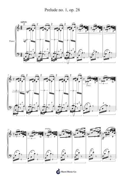 Prelude No. 1 in C Major, Op. 28 Sheet Music by Frédéric Chopin-Arr.Blyret Jimlor
