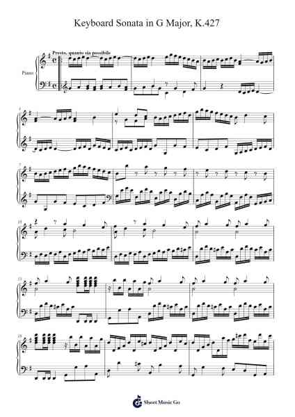 Keyboard Sonata in G Major, K.427 Sheet Music by Domenico Scarlatti-Arr.Childdy Whitkin