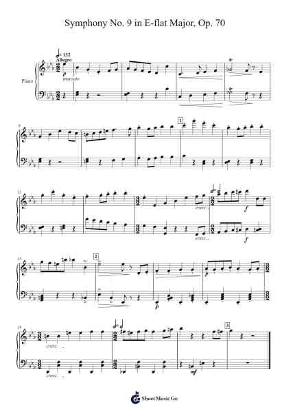 Symphony No. 9 in E-flat major, Op. 70 Sheet Music by Dmitri Shostakovich-Arr.Fagee