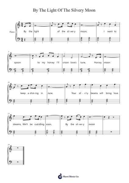 By the Light of the Silvery Moon Sheet Music by undefined-Arr.Famund Coothy