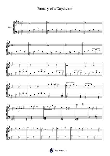 Fantasy of a Daydream 樂譜由 Wesley Baum - 編曲 Mablia Finkeith