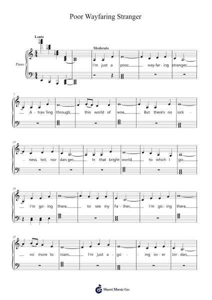 Poor Wayfaring Stranger Sheet Music by Copbeau-Arr.Keykins Micklass