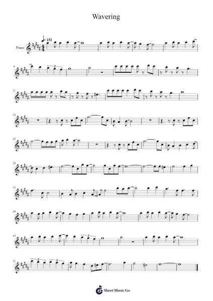 Wavering Sheet Music by Hagham Urster-Arr.Oisenwoolf