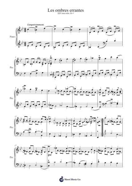 Les Ombres Errantes Sheet Music by François Couperin-Arr.Reylome