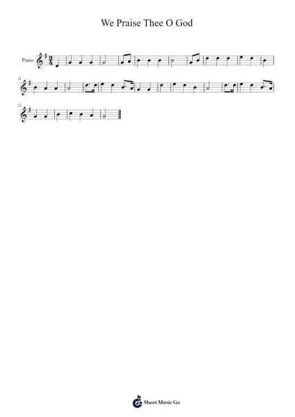 We Praise Thee O God Sheet Music by Pardore Bilres-Arr.Woolfwoolf Hartesopp