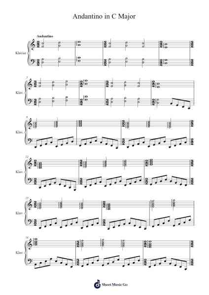 Andantino in C Major Sheet Music by Wyatt McDowell-Arr.Groral