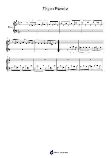 Fingers Exercise Sheet Music by Gilson Peranzzetta-Arr.Swinfred Clarkdiah