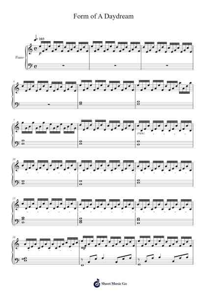 Form of A Daydream Sheet Music by Jaewon Lee-Arr.Derkyle