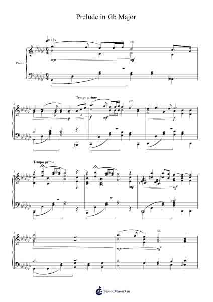 Prelude in G-flat Major Sheet Music by Kyle James Catterall-Arr.Robn
