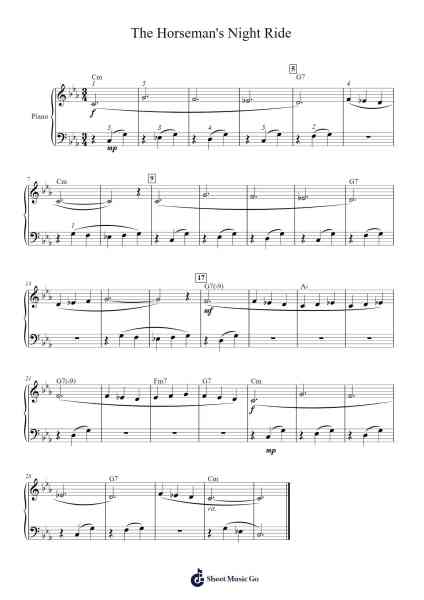 The Horseman's Night Ride Sheet Music by Metallica-Arr.Vanbins