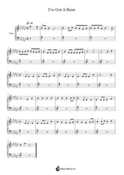 I've Got A Bone Sheet Music by Dan Bull-Arr.Wergiles Harwer