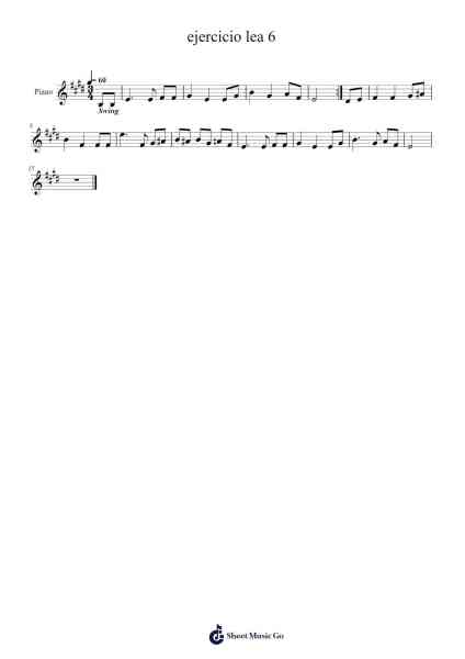 ejercicio lea 6 악보  - 편곡 Simpbrown