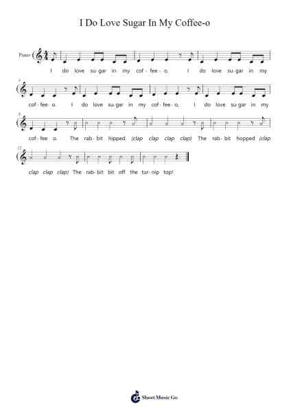 I Do Love Sugar In My Coffee-o Sheet Music by Misc Traditional-Arr.Blantiane Hobrob