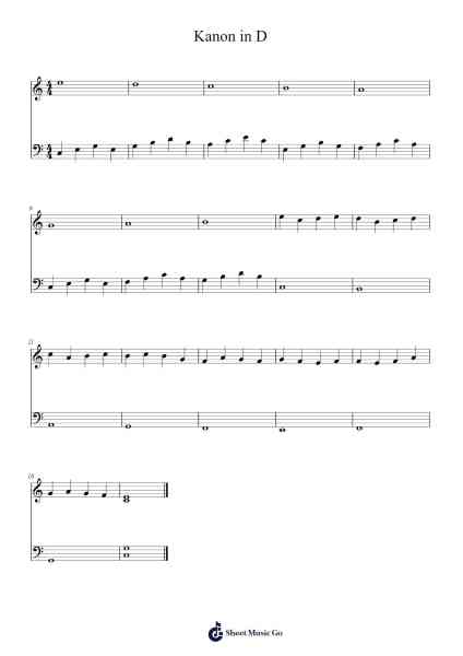 Canon in D Major Sheet Music by Johann Pachelbel-Arr.Bardtrid