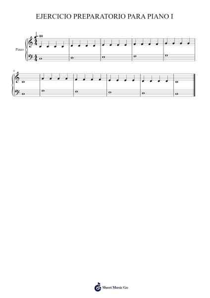 EJERCICIO PREPARATORIO PARA PIANO I Sheet Music by -Arr.Hudfitch Terleign