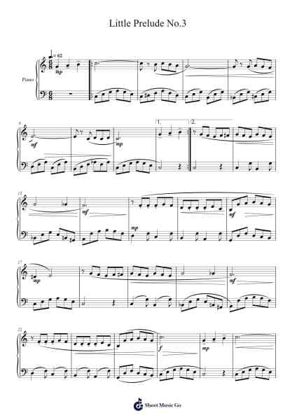Little Prelude No.3 Sheet Music by Childdy Whitkin-Arr.Kylenus Minruth