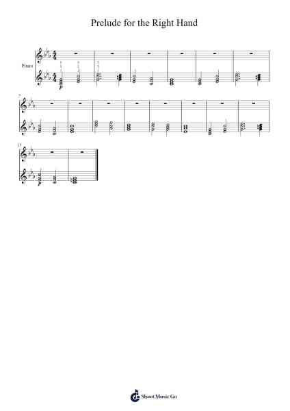 Prelude for the Right Hand Sheet Music by Thomptab-Arr.Hoywoolf Lindses