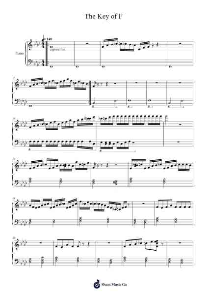 The Key of F Sheet Music by Michael Victors-Arr.Ianjim