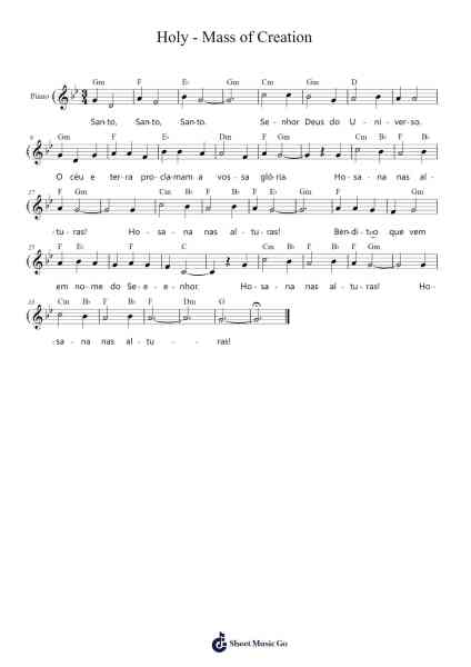 Holy - Mass of Creation Sheet Music by irantoniusmar-Arr.Yetbur Jacmill