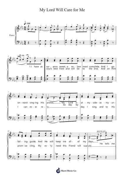 My Lord Will Care for Me Sheet Music by Byron L. Whitworth-Arr.Zimgus Jackfred