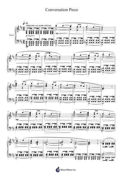 Conversation Piece from 'North by Northwest' Sheet Music by Bernard Herrmann-Arr.Wicrane