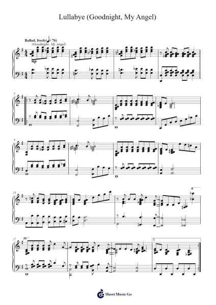 Lullabye (Goodnight, My Angel) Sheet Music by Billy Joel-Arr.Wheatlin Ranpkins